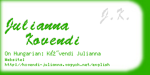 julianna kovendi business card